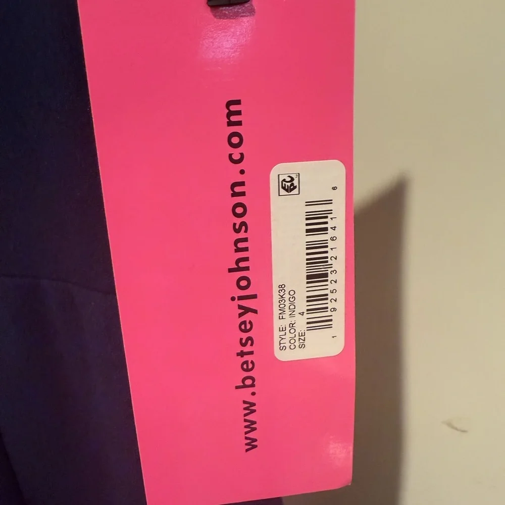 Betsey Johnson NWT Size 4 Elegant Blue Cap Sleeve Fitted Party Midi Dress (0546) - Picture 13 of 14